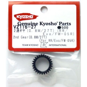 ENGRENAGEM 2 MARCHA 0.8 / 27 DENTES FW05R / FW06 V ONE KYOSHO KYO VZ-116-27 VZ116-27 KYO VZ11627